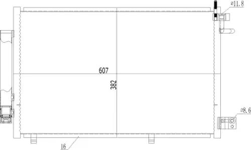 Радиатор кондиционера (конденсатор) HART 612 176
