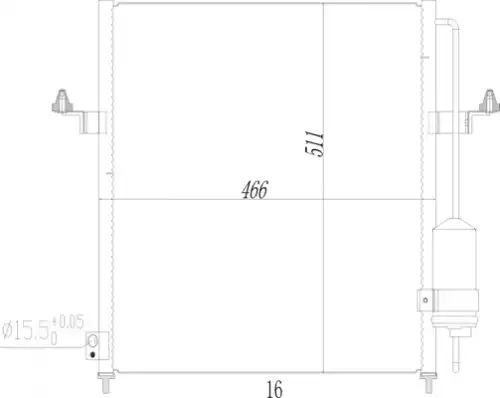 Радиатор кондиционера (конденсатор) HART 612 257