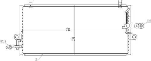 Радиатор кондиционера (конденсатор) HART 614 479