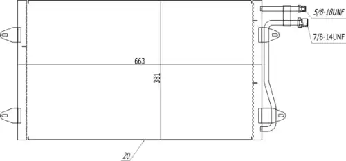 Радиатор кондиционера (конденсатор) HART 614 480