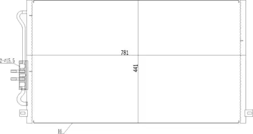 Радиатор кондиционера (конденсатор) HART 614 481