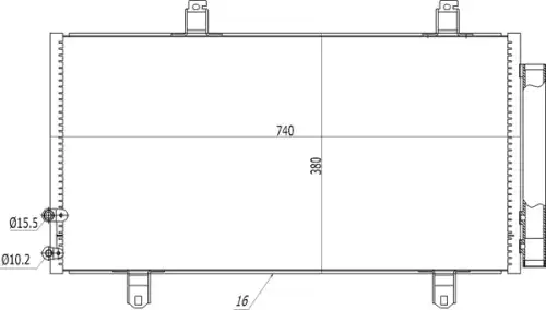 Радиатор кондиционера (конденсатор) HART 614 524