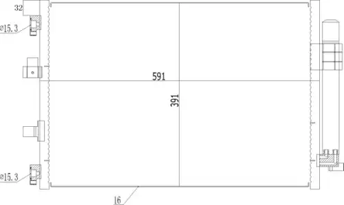 Радиатор кондиционера (конденсатор) HART 614 535