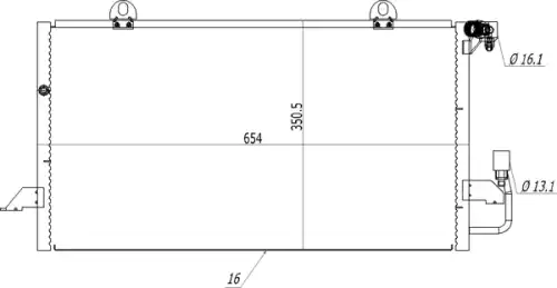 Радиатор кондиционера (конденсатор) HART 614 544