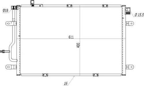 Радиатор кондиционера (конденсатор) HART 614 546