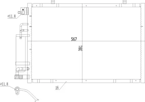 Радиатор кондиционера (конденсатор) HART 614 552