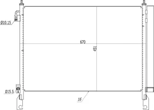 Радиатор кондиционера (конденсатор) HART 614 553
