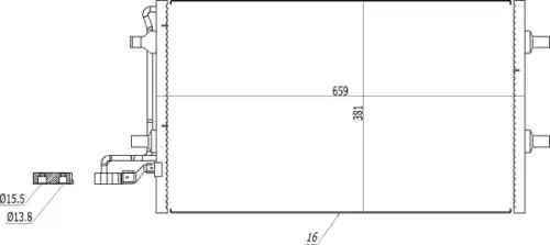 Радиатор кондиционера (конденсатор) HART 614 562