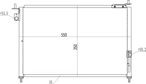 Радиатор кондиционера (конденсатор) HART 614 563