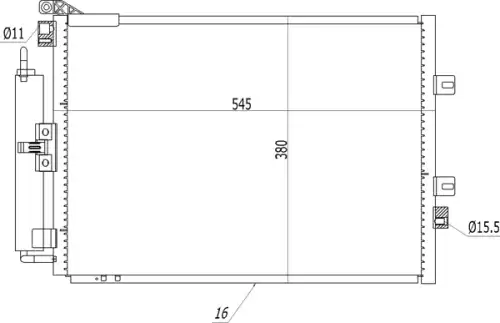 Радиатор кондиционера (конденсатор) HART 614 564