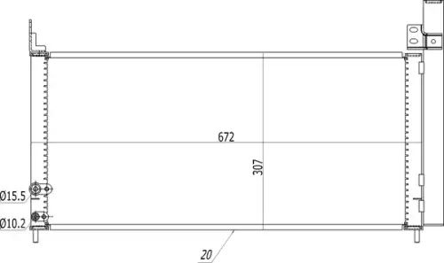 Радиатор кондиционера (конденсатор) HART 614 569
