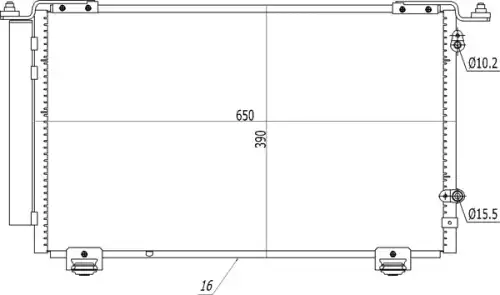 Радиатор кондиционера (конденсатор) HART 614 572