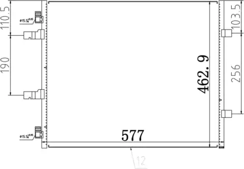 Радиатор кондиционера (конденсатор) HART 616 713