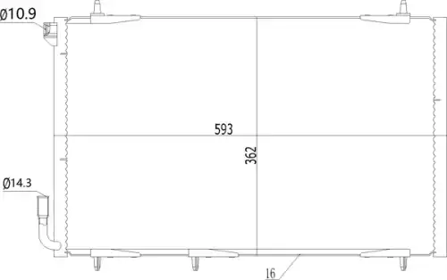 Радиатор кондиционера (конденсатор) HART 616 715