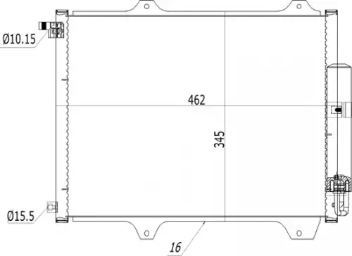 Радиатор кондиционера (конденсатор) HART 619 069