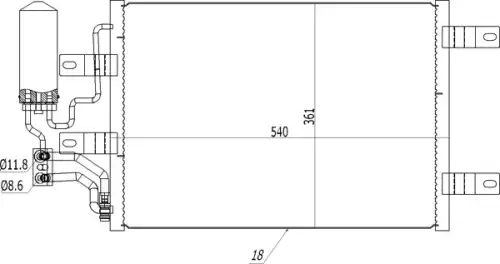 Радиатор кондиционера (конденсатор) HART 619 070