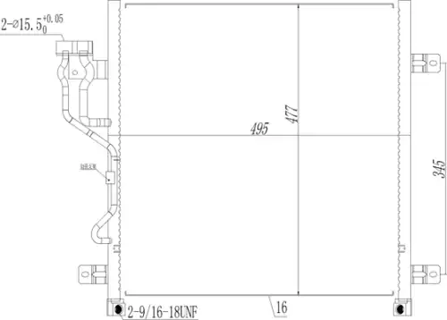 Радиатор кондиционера (конденсатор) HART 619 486