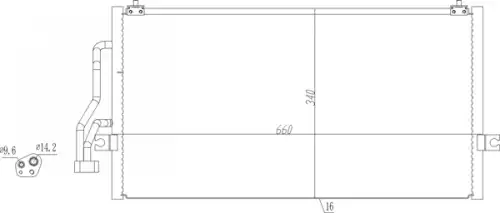 Радиатор кондиционера (конденсатор) HART 619 521