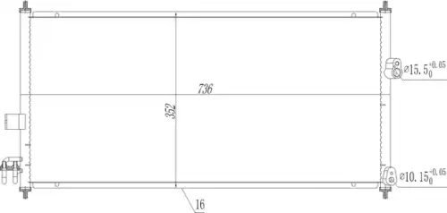 Радиатор кондиционера (конденсатор) HART 619 523