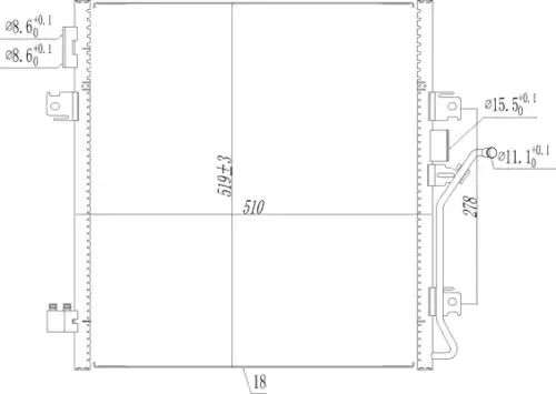 Радиатор кондиционера (конденсатор) HART 619 549