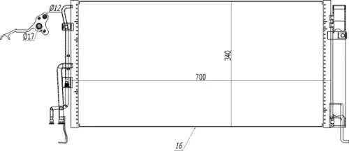 Радиатор кондиционера (конденсатор) HART 619 552