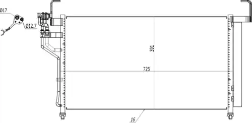 Радиатор кондиционера (конденсатор) HART 619 554