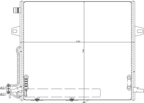 Радиатор кондиционера (конденсатор) HART 621 598
