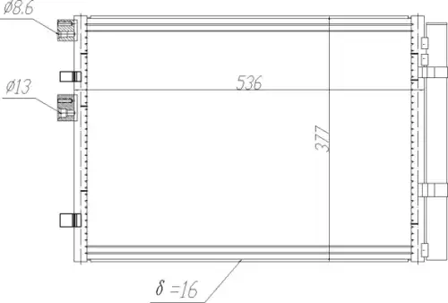 Радиатор кондиционера (конденсатор) HART 621 629