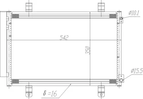 Радиатор кондиционера (конденсатор) HART 621 633