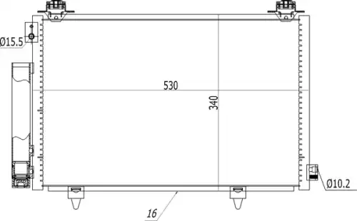 Радиатор кондиционера (конденсатор) HART 621 639