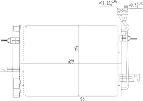 Радиатор кондиционера (конденсатор) HART 621 640