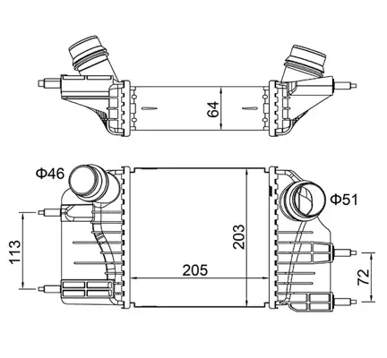 интеркулер \NISSAN NOTE 1.5 dCi 13>16 630 306 HART