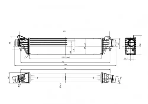 интеркулер \OPEL CORSA E 1.6 Turbo 08, 68 15> 630 309 HART