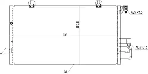 Радиатор кондиционера (конденсатор) HART 636 960