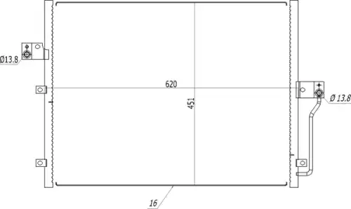 Радиатор кондиционера (конденсатор) HART 636 978