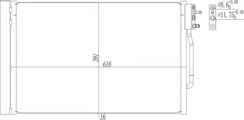 Радиатор кондиционера (конденсатор) HART 645 271