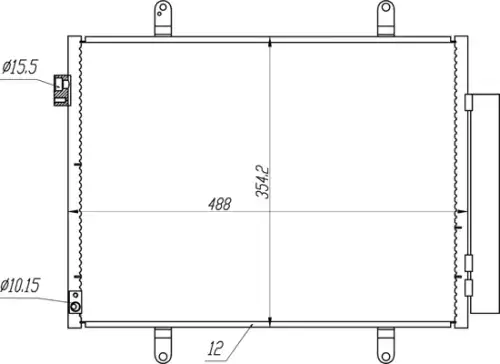 Радиатор кондиционера (конденсатор) HART 645 303