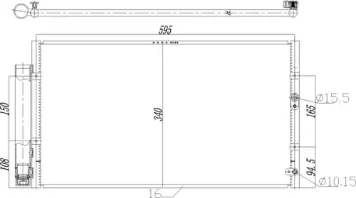 Радиатор кондиционера (конденсатор) HART 725 098