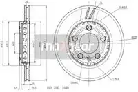 Тормозной диск MAXGEAR 19-0821 вентилируемый , передняя ось