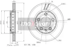 Тормозной диск MAXGEAR 19-0821 вентилируемый , передняя ось