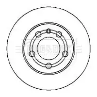 Тормозной диск BORG&BECK BBD4274 задняя ось