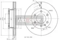 Тормозной диск MAXGEAR 19-1052 вентилируемый , передняя ось