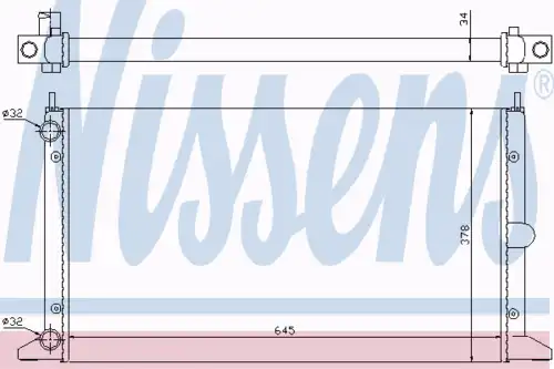 Радиатор системы охлаждения двигателя NISSENS 63993