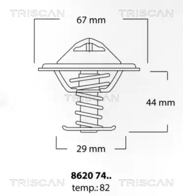 Термостат системы охлаждения TRISCAN 8620 7482