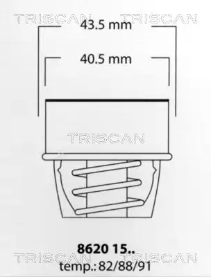 Термостат системы охлаждения TRISCAN 8620 1588