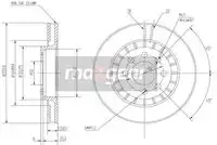 Тормозной диск MAXGEAR 19-0743 вентилируемый , передняя ось
