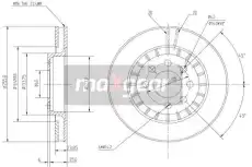 Тормозной диск MAXGEAR 19-0743 вентилируемый , передняя ось