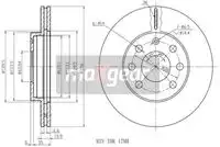 Тормозной диск MAXGEAR 19-0818 вентилируемый , передняя ось