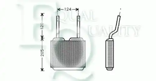 Радиатор печки EQUAL QUALITY RR0023