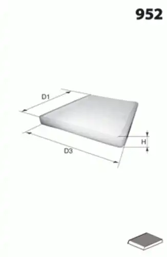 Салонный фильтр MECAFILTER R55
